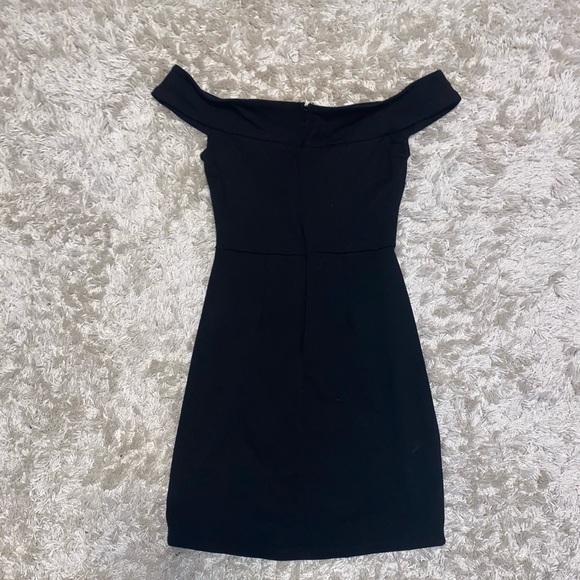 Urban Outfitters Off the Shoulder Cut Out Black Bodycon Dress - Picture 3 of 4